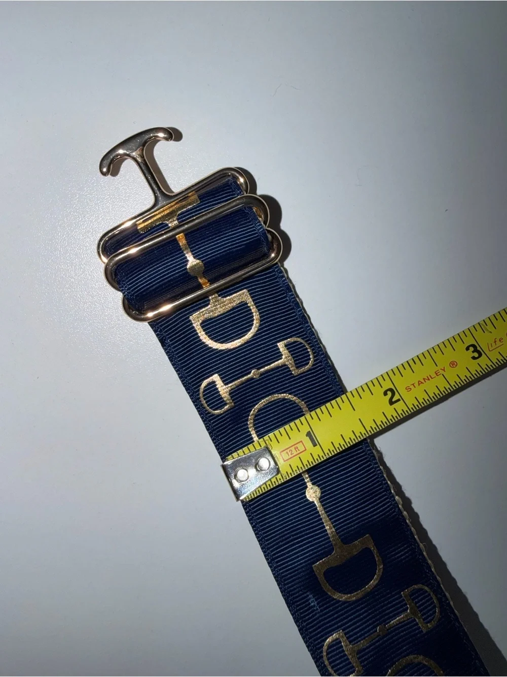 Navy and Gold Horsebit Strap
